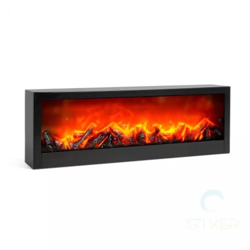Kandalló LED-es lánghatással - elemes / USB-s - 60 x 10 x 20 cm - Több méretben