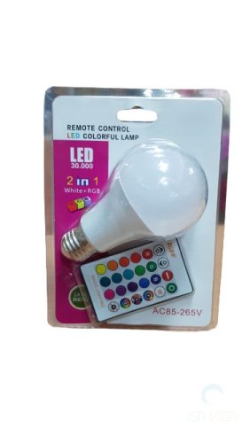 RGB izzó E27 10W