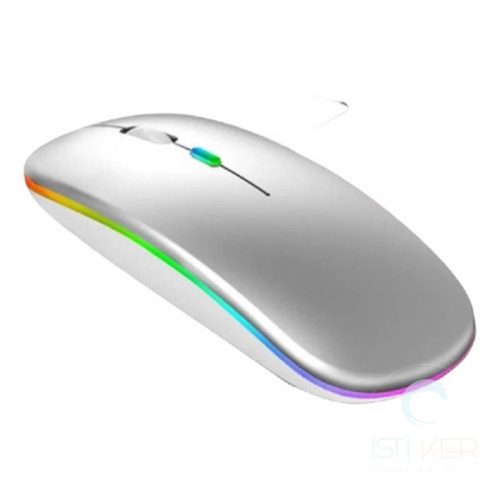 Slim vezetéknélküli egér RGB + tölthető + silent 2.4Ghz